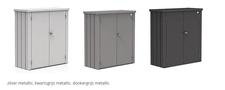 Biohort Terraskast Romeo Kwarts Grijs Metallic Formaat M 140 x 57 cm - Afbeelding 3